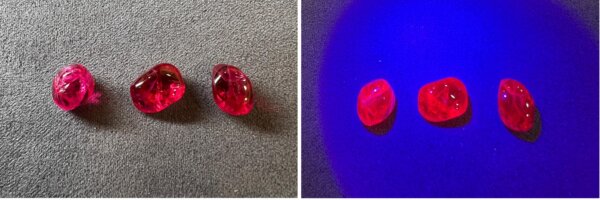 Шпинель красная и розовая