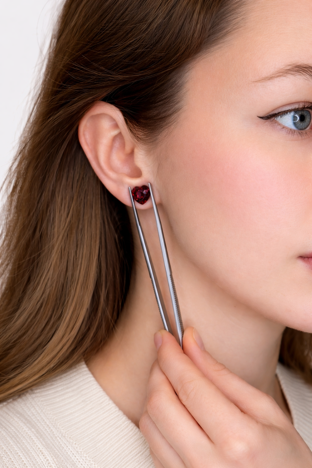 Родолит пара сердец 10х10 мм 9.30 карат — изображение 3