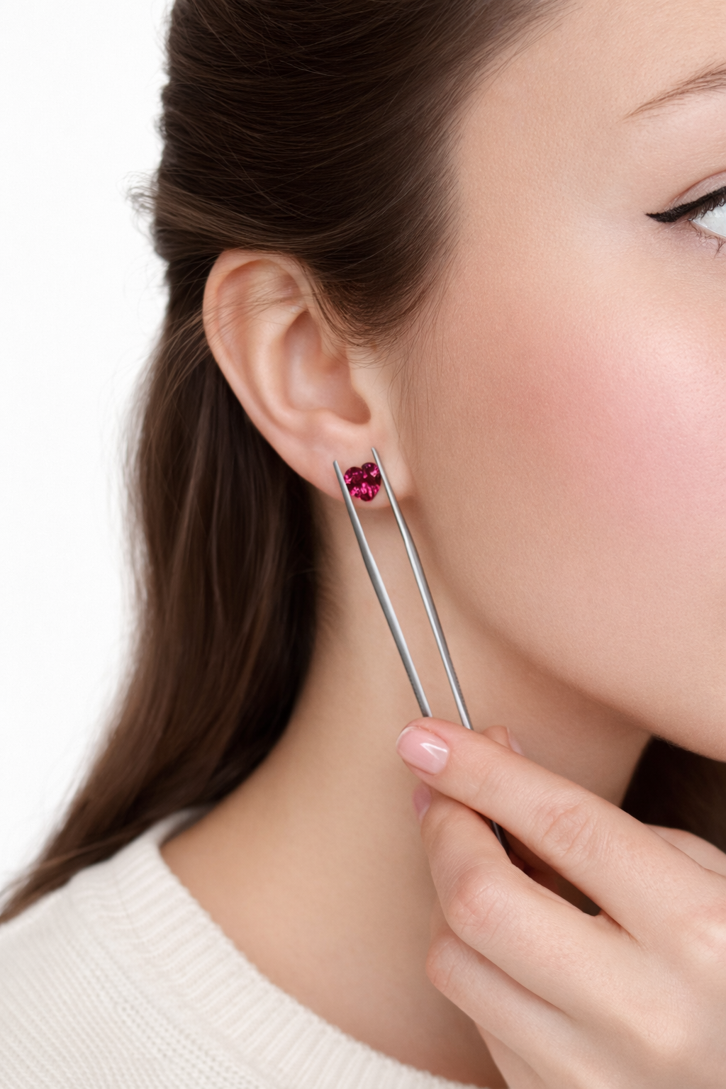 Родолит пара сердец 8х8 мм 4.85 карат — изображение 3